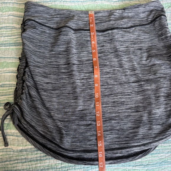 Gray Ruched Mini Skirt - Picture 6 of 6
